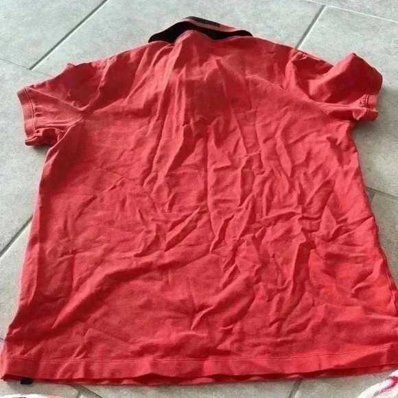 Perry Ellis Slim Stretch Orange Polo Shirt - Picture 2 of 3